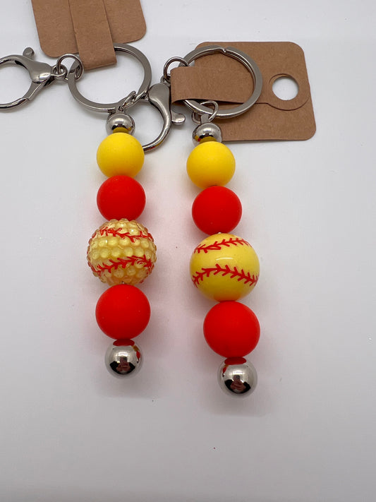 Softball keychain